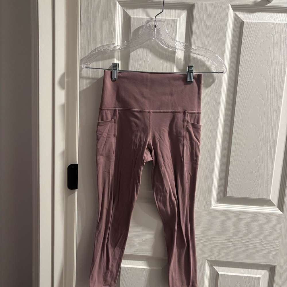 Athleta Pink Leggings High Waist Design